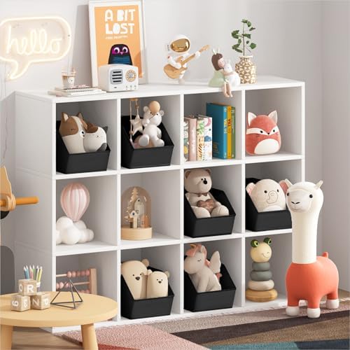 Homsorout Large Closet Storage Cubes - Closet Storage Bins with Dual Handles for Clothes, Towels, Toys, Shelf Organizer Bins for Bedroom, Nursery, Shelves, Small Spaces, Black, 6 Pack - Image 3