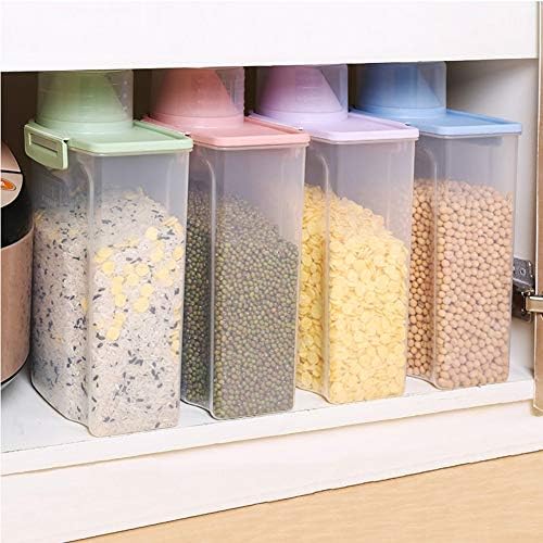 Pet Food Storage Container with Graduated Cup and Seal Buckles Food Dispenser for Dogs Cats (Pink) - Image 6