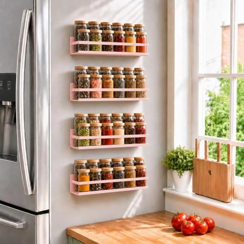 SMRCAD Magnetic Spice Rack 4-Pack – Heavy-Duty, Rust-Resistant by SMRCAD