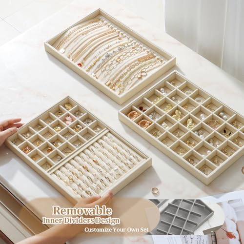 Large Velvet Jewelry Tray Display Drawer Inserts 2 Pack - Image 5