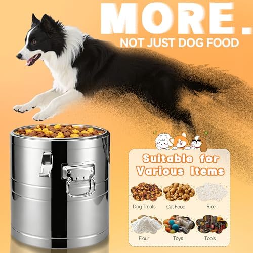 UPSKYPET 45lb Dog Food Storage Container, Airtight Stainless Steel - Image 6