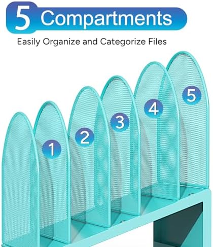 gianotter Desktop File Organizer with 5 Compartments - Image 6