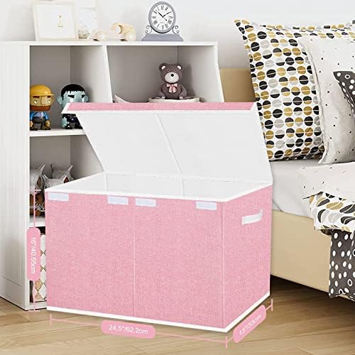 Pantryily Large Foldable Toy Storage Box with Lid,Plush Toy Organizer Chest - Image 4