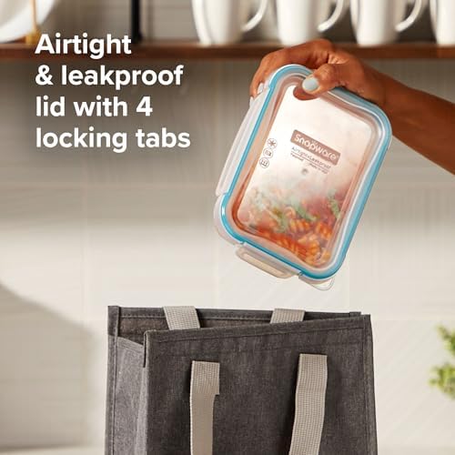 Snapware Food Storage Containers, Plastic, 8.5-Cup, Rectangular | Leakproof & Airtight | BPA-Free | Microwave & Dishwasher Safe | Pack of 6 - Image 3
