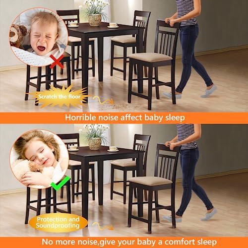 BAIPOK 36Pcs Square Chair Leg Floor Protectors for Hardwoo Floors - Image 5
