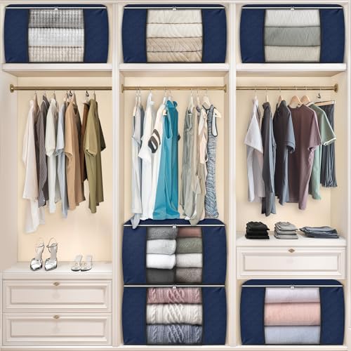 Fab totes 90L Clothes Storage, Foldable Thick Fabric Blanket Storage Bags - Image 5