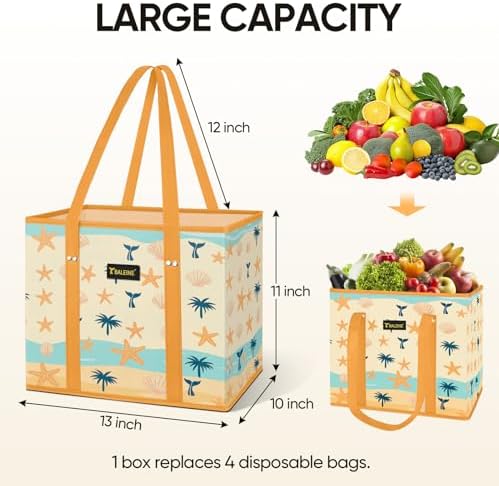 BALEINE 3PK Reusable Grocery Bags, Heavy Duty Shopping Tote Bag - Image 3