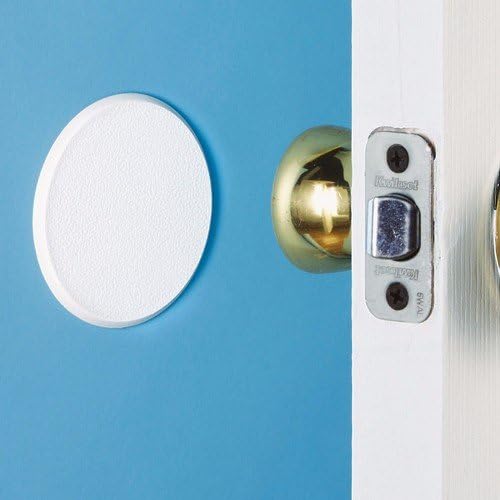 Wideskall® White Round Door Knob Wall Shield Self Adhesive Protector (3" inch Standard Size, 10.00, Count) - Image 2