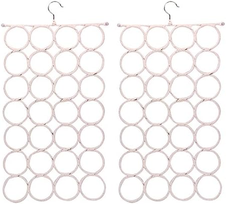 Tosnail Pack of 2 Scarf Hanger Holder Organizer Space Saver for Tie, Belt, Scarves, Socks - White by Tosnail