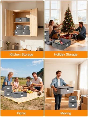 punemi China Storage Containers, 6-Piece Hard Shell Set for Moving Boxes - Image 6