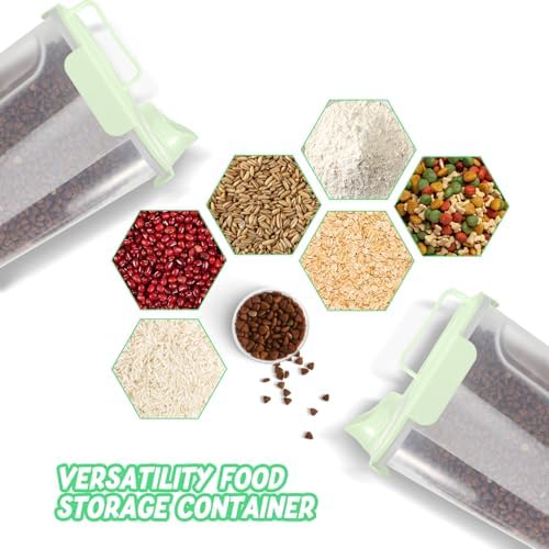 LEAWALK 5-7Lbs Airtight Dog Cat Food Storage Container Llight Green 2Pack - Image 4