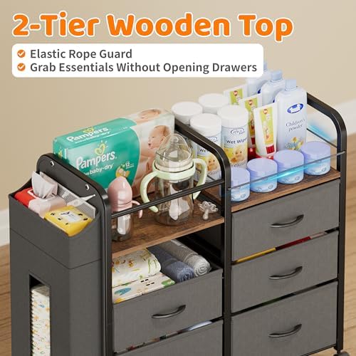 CODACE Baby Diaper Caddy Organizer Cart - Baby Organizers and Storage - Image 5