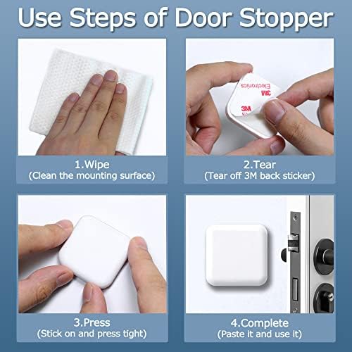 Door Stoppers Wall Protector Buffer Guard Doorknob Door Handle Bumper Self Adhesive Silencer Soft Rubber Crash Pad for Home Office - Image 3