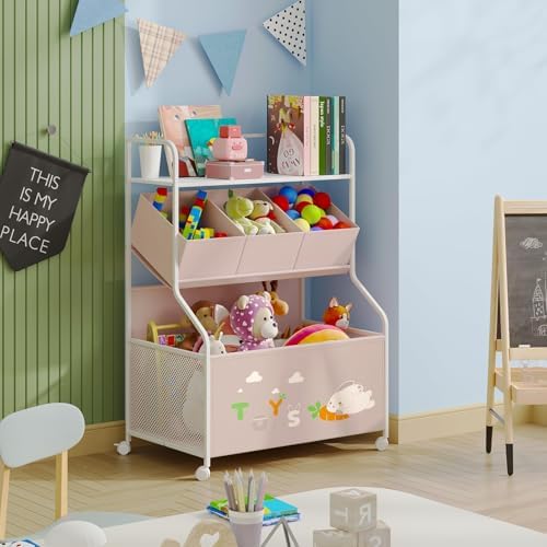 BBLIKE Toy Storage Organizer, Large Toy Box with Wheels for Boys and Girls - Image 3
