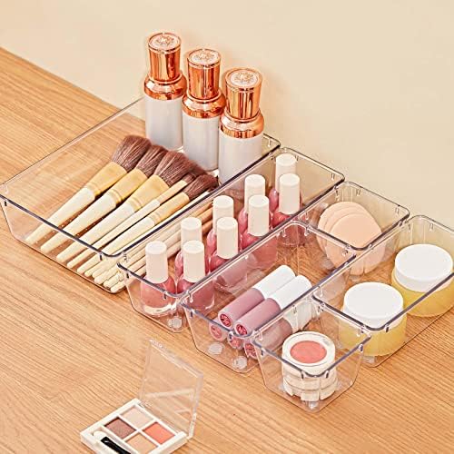 SMARTAKE 28 Piece Drawer Organizers with Non-Slip Silicone Pads, 4-Size - Image 2