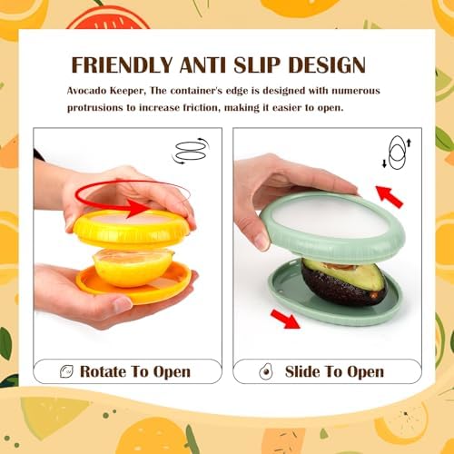 T-Raputa Avocado Saver and Onion Storage - Reusable refrigerator Avocado storage containers - is the storage Apples, Tomatoes, Tomato,Lemon, potato for Ideal - Image 3