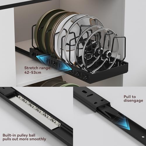Pull Out Pots and Pans Organizer Under Cabinet, 2Pack - Image 4