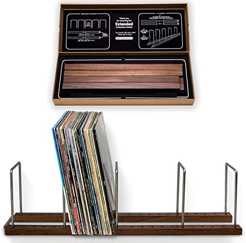 Optage Audio Extended Vinyl Record Storage, 100-150 LP, Solid Walnut Base by OptageAudio