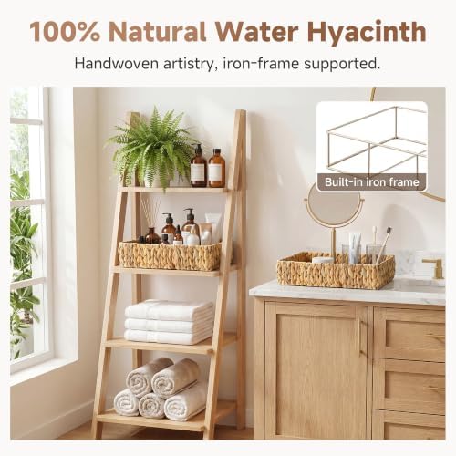 StorageWorks Large Bathroom Baskets, Wicker Storage Baskets for Shelves - Image 3