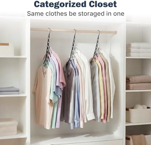 HOUSE DAY 10 Pack Closet Organizers and Storage with 5 Holes for Cascading - Image 4