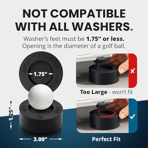 Anti Vibration Pads for Washing Machine with Tank Tread Grip™ - 8 Pack + Level - Fits MOST Round Feet up to 1.75” - Stops Washer Dryer from Moving - Rubber Antivibration Stabilizer for Leveling Washer - Image 2