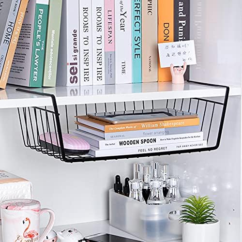 2Pcs Under Shelf Basket Metal Wire Under Cabinet Basket for Kitchen Pantry - Image 6