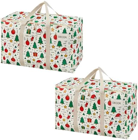 VENO 2 Pack Heavy Duty Moving Bags, Extra Large Storage Bags with Reinforced Handles & Strong Zippers, Foldable & Reusable Moving Box Alternative for Clothes & Dorm Storage by Veno