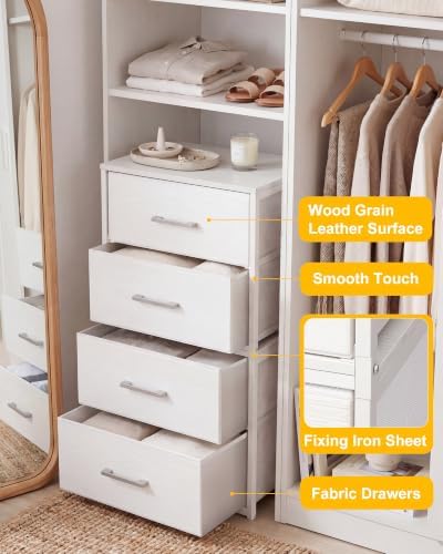 Fixwal Storage Drawers for Clothes, 2 Pack, 4 Drawers Stackable, 15.7" Wide - Image 5
