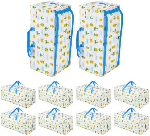 VENO 10 Pack Heavy Duty Moving Bags with Backpack Straps, Zippers & Handles, Extra Large Packing Bags for College Dorm Essentials, Moving Supplies Alternative to Cardboard Moving Boxes by Veno