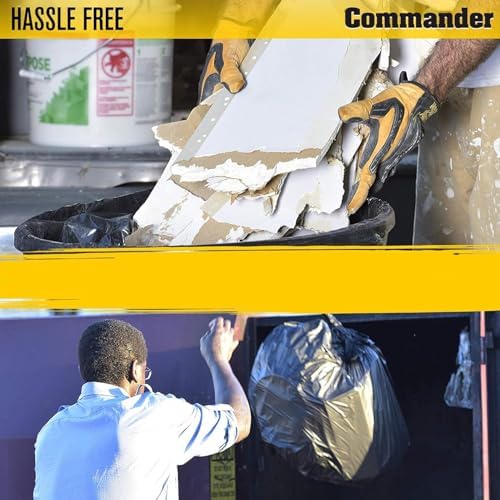 Commander 55 Gallon 3 MIL (eq) Heavy Duty Contractor Bags with Flap Ties - 36" x 56" with flaps - For Contractor,Industrial,& Outdoor,(Pack of 20) - Image 5