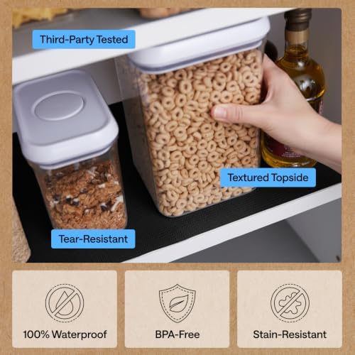 GORILLA GRIP Shelf Liner, Kitchen Drawer Protector, 17.5x120 Black - Image 5