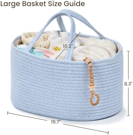 Diaper Caddy Organizer, Gift Basket for Baby Shower, Newborn Essentials - Image 2