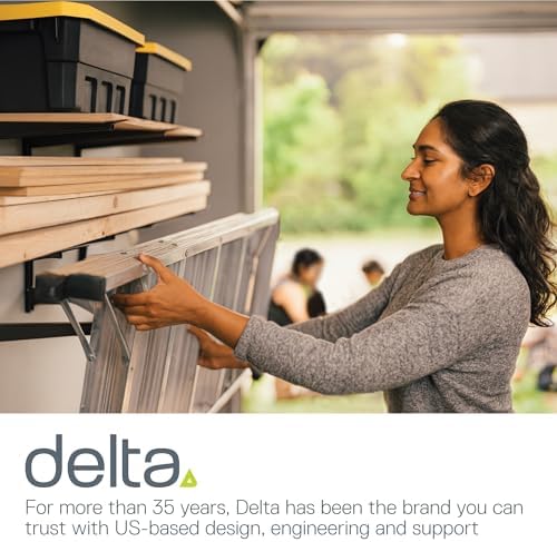 Delta Heavy Duty Lumber Storage Rack Cycle, Holds Up to 800 lbs - Easy to Install Wood Storage Rack with Fully Adjustable Arms - Steel Construction Storage Solution for Garage, Basement & Pantry - Image 6