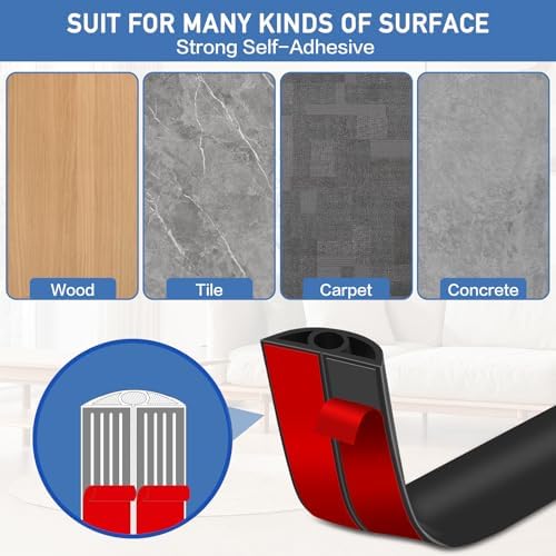 LSGCQ Floor Cord Cover Self Adhesive Cord Hider Floor Cable Management - Image 4
