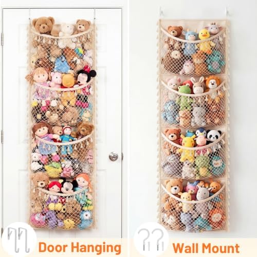 Ofiray-home Cotton Over The Door Stuffed Animal Storage - Image 6