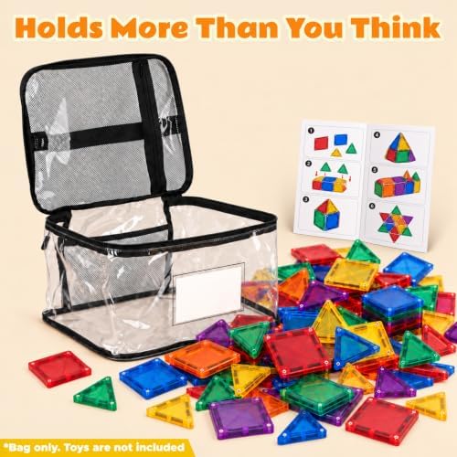6-Pack Extra Large Clear Toy Storage Bags with Zippers, TPU - Image 3