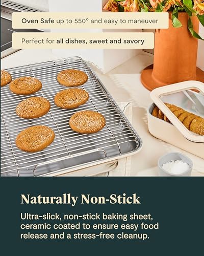 Caraway Non-Stick Ceramic Baking Sheet and Cooling Rack Bundle - Image 4