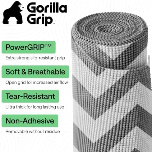 GORILLA GRIP powerGRIP Drawer Shelf and Cabinet Liner, 20"x30', Chevron - Image 2