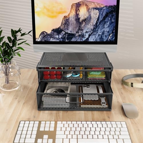 Under Desk Drawer Organizer No Drilling 2 Slide Out Drawer Under Desk Storage Drawer Clamp On Under Desk Management Drawer Organizer Suitable for Home and Office - Image 5