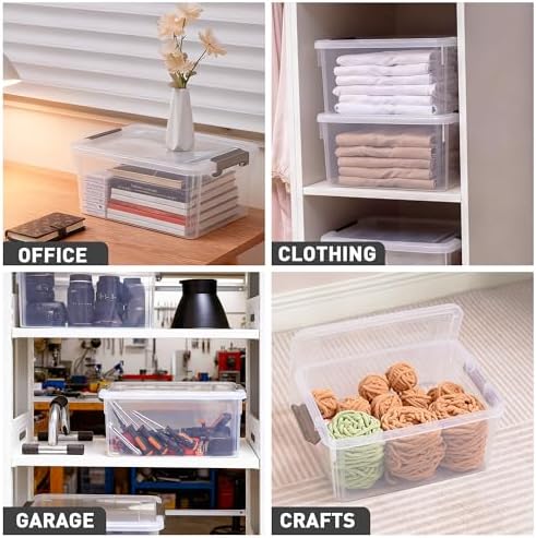 Citylife 17 QT Clear Storage Bins with Lids 1 Pack Plastic Storage Bins - Image 6