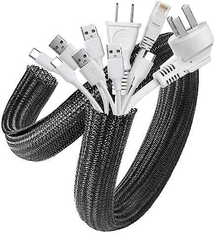 AGPTEK Cable Sleeve, 25ft - 4/5 inch Cable Management Cord Hider, Black by AGPTEK