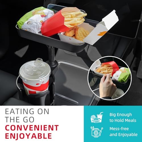DYLEN Car Cup Holder Tray, 9.5”Detachable Car Food Tray Table for Eating - Image 6