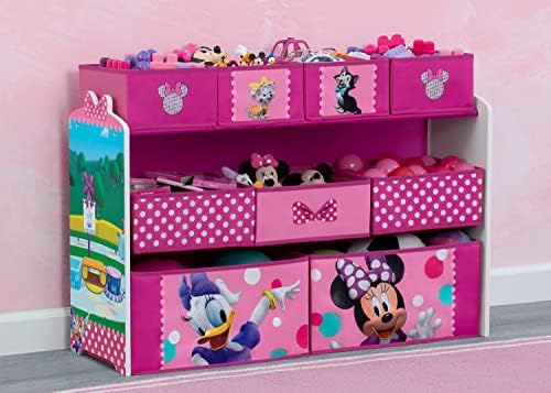 Disney Minnie Mouse Deluxe 9 Bin Design and Store Toy Organizer by Delta Children, Greenguard Gold Certified - Image 2