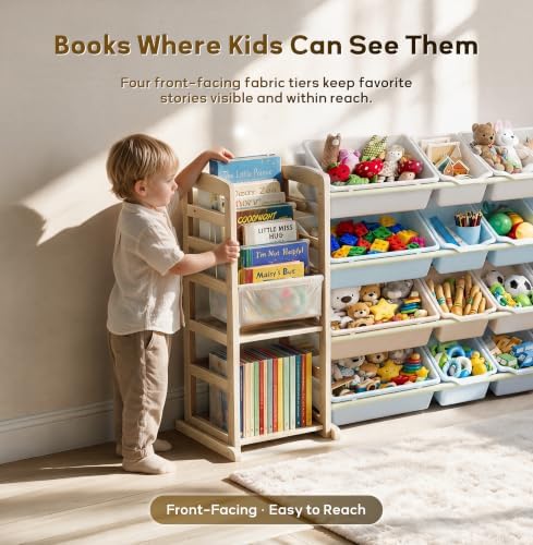 【 In 】 Stuffed Animal Storage kid toy Organizer Bins for Boys Kids Room - Image 4