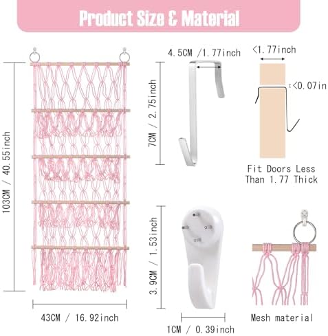 Stuffed Animal Net or Hammock Large Plushie Net Corner 4 Layer Toy Storage - Image 2