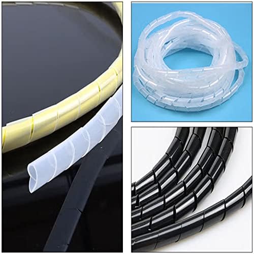 Spiral Cable Wrap -20 Ft 1/2" Cable Management Sleeve Organizer for Computer Cable,Power Cord Audio Video Cable (1/2 Inch-20Ft, White) - Image 5