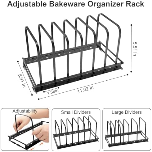 TEAMOLA Metal Cutting Board Organizer - Adjustable Bakeware Rack 1-Pack - Image 3