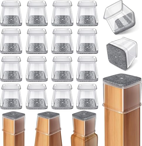 Ansible 24 Pcs Chair Leg Floor Protectors Square by Ansible