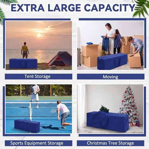 1 Pcs 60 x 17 x 20 Inch, 332 L Large Storage Duffle Bag Blue - Image 5