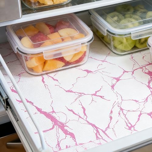 Pink Marble Pattern Shelf Liner, Non-Adhesive Non-Slip Thickened - Image 6
